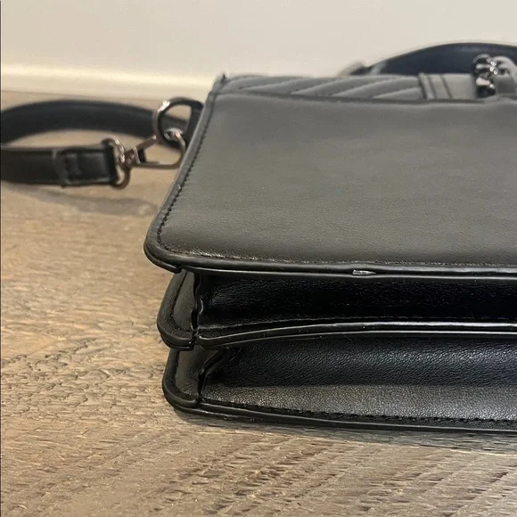 Quilted Leather Crossbody - Top Handle Satchel - Shoulder Purse - Picture 5 of 11